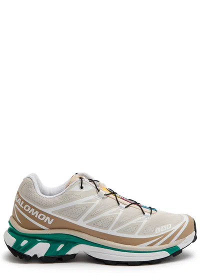 Salomon Xt-6 Panelled Mesh Sneakers In Neutral