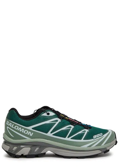Salomon Xt-6 Panelled Mesh Sneakers In Green