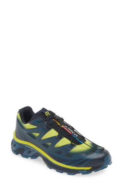 Salomon Xt-6 Skyline Trail Running Shoe In Carbon/sunny Lime/sulphur