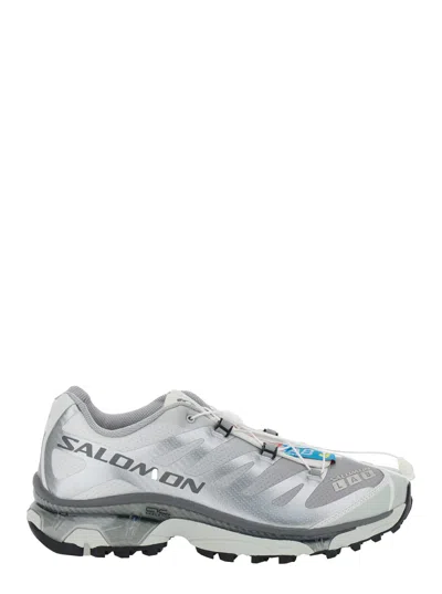 Salomon Xt-6 S/lab Silver Sneakers With Drawstring In Mesh And Tech Fabric