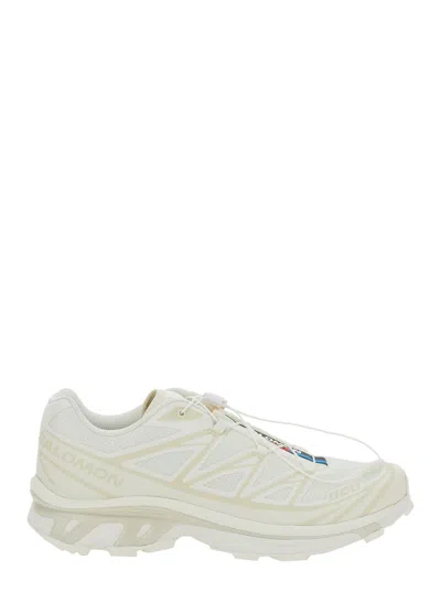 SALOMON XT-6 S/LAB WHITE SNEAKERS WITH DRAWSTRING IN MESH AND TECH FABRIC