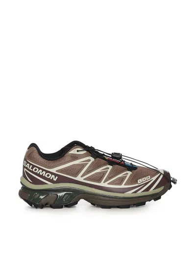 Salomon Xt-6 Sneaker In Brown