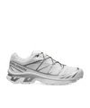 Salomon Streamlined White Sneakers With Quick-pull Lacing System In Gray