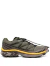 Salomon Xt-6 Sneakers In Olive Night/black/sulphur