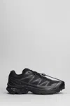 SALOMON XT-6 SNEAKERS IN BLACK SYNTHETIC FIBERS