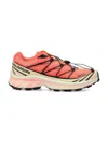 Salomon Low Top Sneakers With Mesh Upper And Rubber Outsole In Living Coral