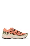 Salomon Low Top Sneakers With Mesh Upper And Rubber Outsole In Living Coral Black Cement (orange)