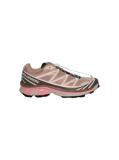 SALOMON SALOMON XT-6 SNEAKERS MAHOGANY ROSE, EARTH BROWN, FLAMINGO PINK