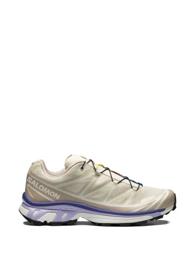 Salomon White Silver Logo Sneakers In Multi