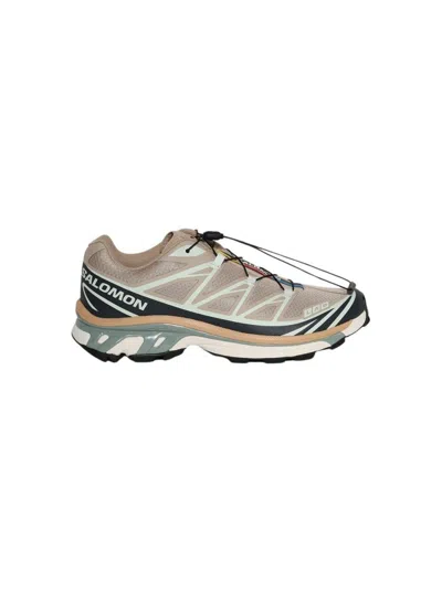 SALOMON SALOMON XT-6 SNEAKERS OXFORD TAN, CARBON, CLEARLY AQUA