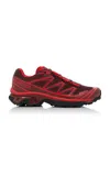 Salomon Xt-6 Rubber-trimmed Mesh Sneakers In Red