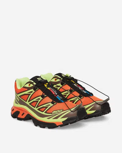 SALOMON XT-6 SNEAKERS RED ORANGE / SHARP GREEN / BLACK