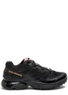 Salomon Xt-pathway 2 Panelled Satin And Mesh Sneakers In Black
