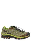 Salomon Rounded Toe Sneakers With Logo-printed Mesh In Green