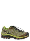 Salomon Rounded Toe Sneakers With Logo-printed Mesh In Green