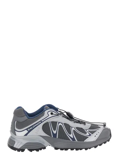 Salomon Xt-whisper Grey Sneakers With Printed Logo On The Side And Drawstring Closure In Fabric Unisex In Gray