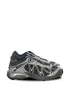 Salomon Xt-whisper Silver Panelled Sneakers In Black