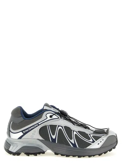 Salomon Xt-whisper Grey Sneakers With Printed Logo On The Side And Drawstring Closure In Fabric Unisex In Gray