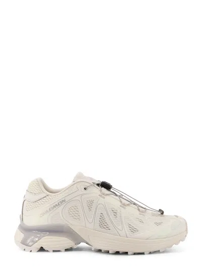 Salomon Monochromatic Light Beige Sneakers With Quick-lace System In White