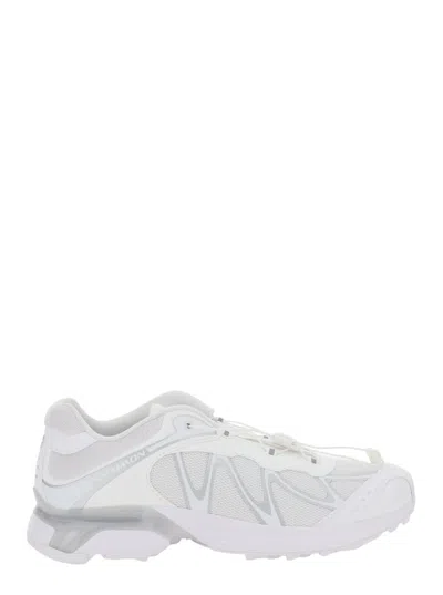Salomon Xt-whisper White Sneakers With Printed Logo On The Side And Drawstring Closure In Fabric Unisex