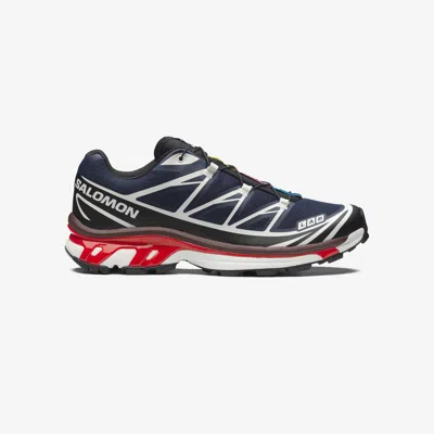 Salomon Xt-6 Blue Sneaker With Logo Applied On The Tongue And Chunky Sole In Fabric Unisex In Multi