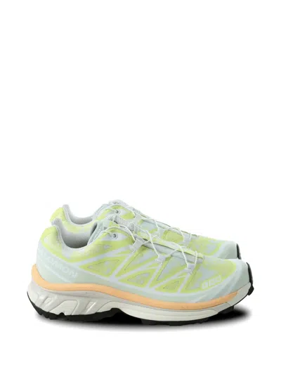 Salomon Xt-6 Alpen Blossom Panelled Sneakers In Green