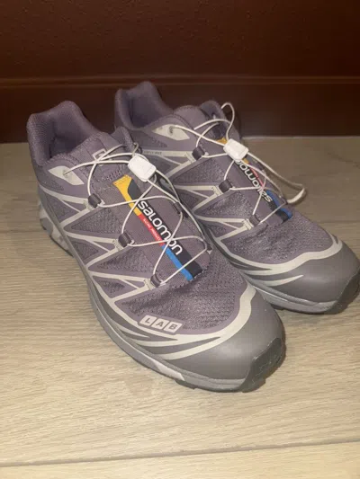 Pre-owned Salomon Xt-6 (eu 44 2/3) Moonscape Plum Kitten Gull Shoes In Multi