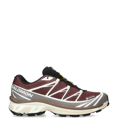 Salomon Xt-6 Gore-tex Sneakers In Burgundy