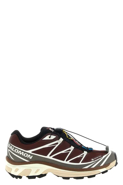 Salomon Xt-6 Gtx Lace-up Sneakers In Brown