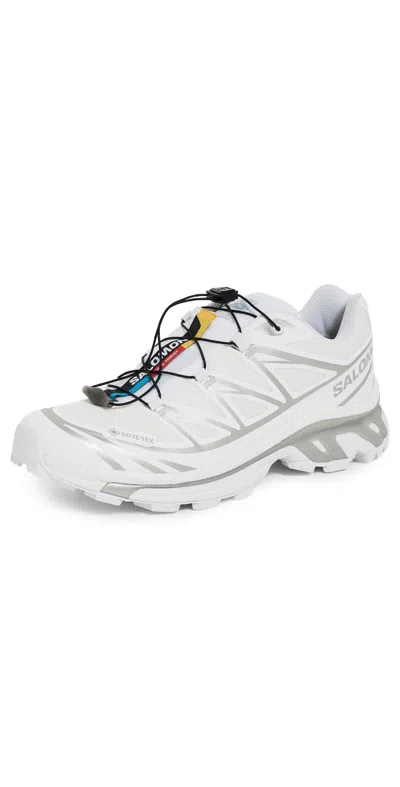 Salomon Xt-6 Gtx Sneakers White/white/ftw Silver In Gray