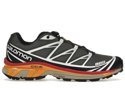 Pre-owned Salomon Xt6 Recut Sneakers In Beluga/black/russet Orange