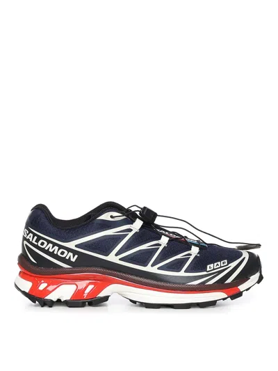 Salomon Unisex Xt-6 Sportstyle Low Top Sneakers In Blue