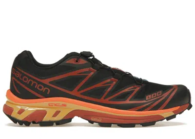 Pre-owned Salomon Xt6 Sneakers In Black/chocolate Plum/vibrant Orange