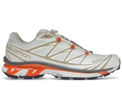 Pre-owned Salomon Xt6 Sneakers In Vanilla Ice/bleached Sand/red Orange In Multi