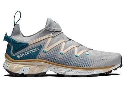 Pre-owned Salomon Xtrush Grey Sneakers In Quarry/mallard Blue/cumin