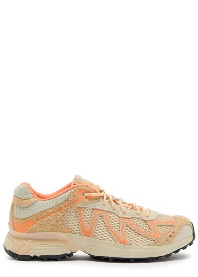 Salomon Xt-whisper Embroidery Panelled Mesh-knit Sneakers In Orange
