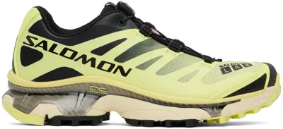 Salomon Yellow & Black Xt-4 Og Sneakers In Sunny Lime/black/tra