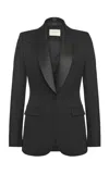 Salon 1884 Azienda Satin Tuxedo Jacket In Black