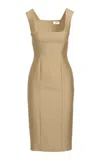 Salon 1884 Ballestra Cotton-silk Dress In Tan