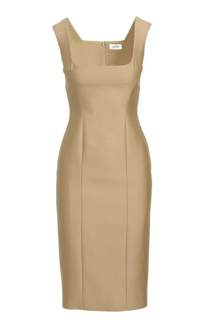 Salon 1884 Ballestra Cotton-silk Dress In Tan