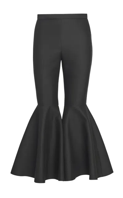 Salon 1884 Catullo Cotton Silk Flared Pants In Black