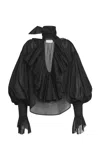 Salon 1884 Giacomo Cotton. Chemise Top In Black