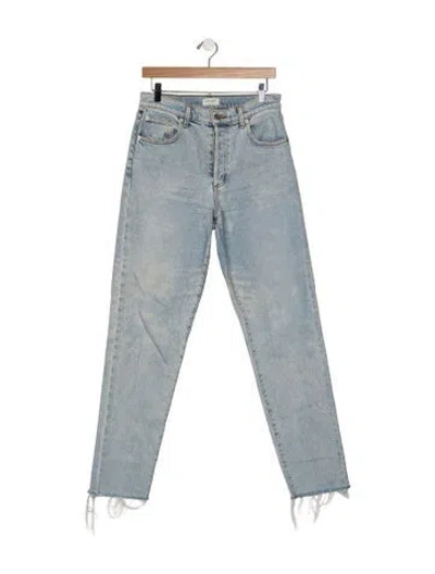 Pre-owned Salon 1884 High-rise Straight Leg Jeans In Blue