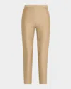 Salon 1884 Laconi Cotton-silk Capri Pants In Latte