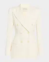 Salon 1884 Milles Double-breasted Blazer Jackets In Perla Lurex Stripe