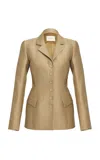 Salon 1884 Moro Cotton And Silk-blend Blazer In Tan