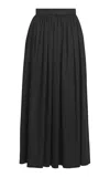 Salon 1884 Renzo Wide-legged Cotton Poplin Pants In Black