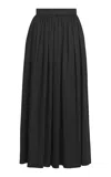 Salon 1884 Renzo Wide-legged Cotton Poplin Pants In Black