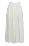Salon 1884 Renzo Wide-legged Cotton Poplin Pants In White