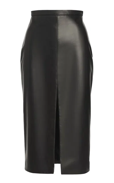 Salon 1884 Rizzo Lambskin Pencil Skirt In Black
